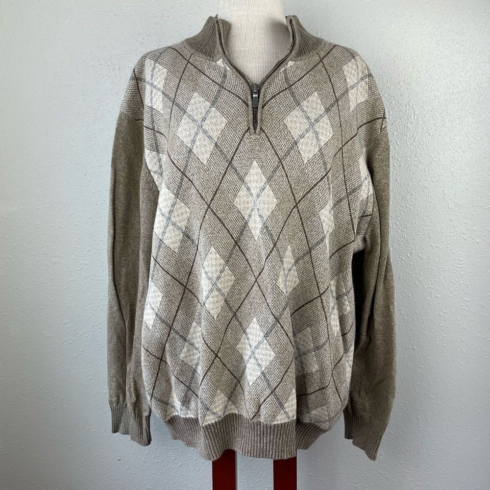 Joe Joseph Abboud Quarter Zip Sweater Size XXL EUC